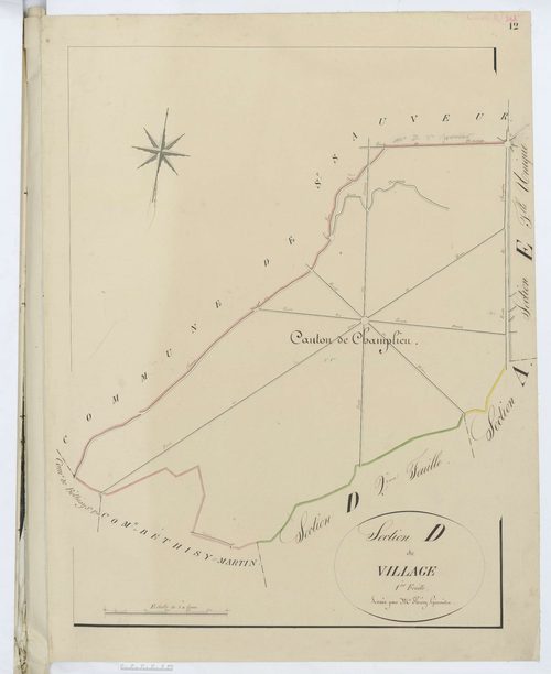 Orrouy - Cadastre napoléonien, section D1