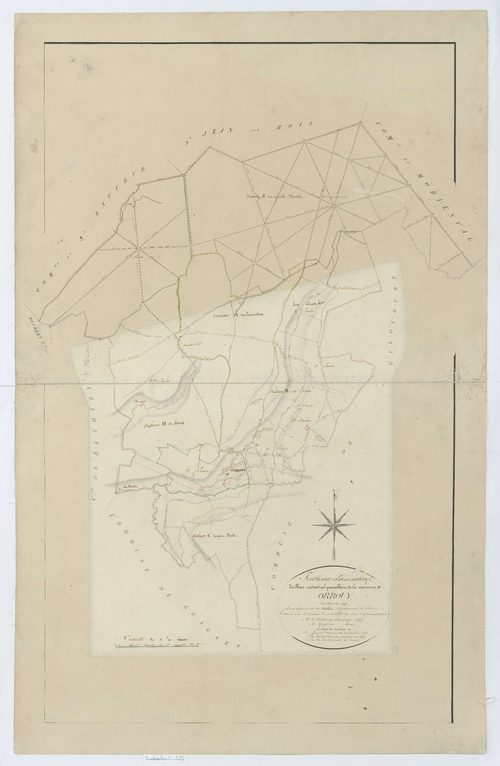 Orrouy - Cadastre napoléonien, tableau d'assemblage