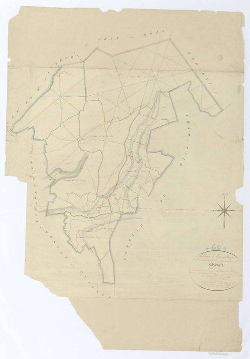 Orrouy - Cadastre napoléonien, tableau d'assemblage