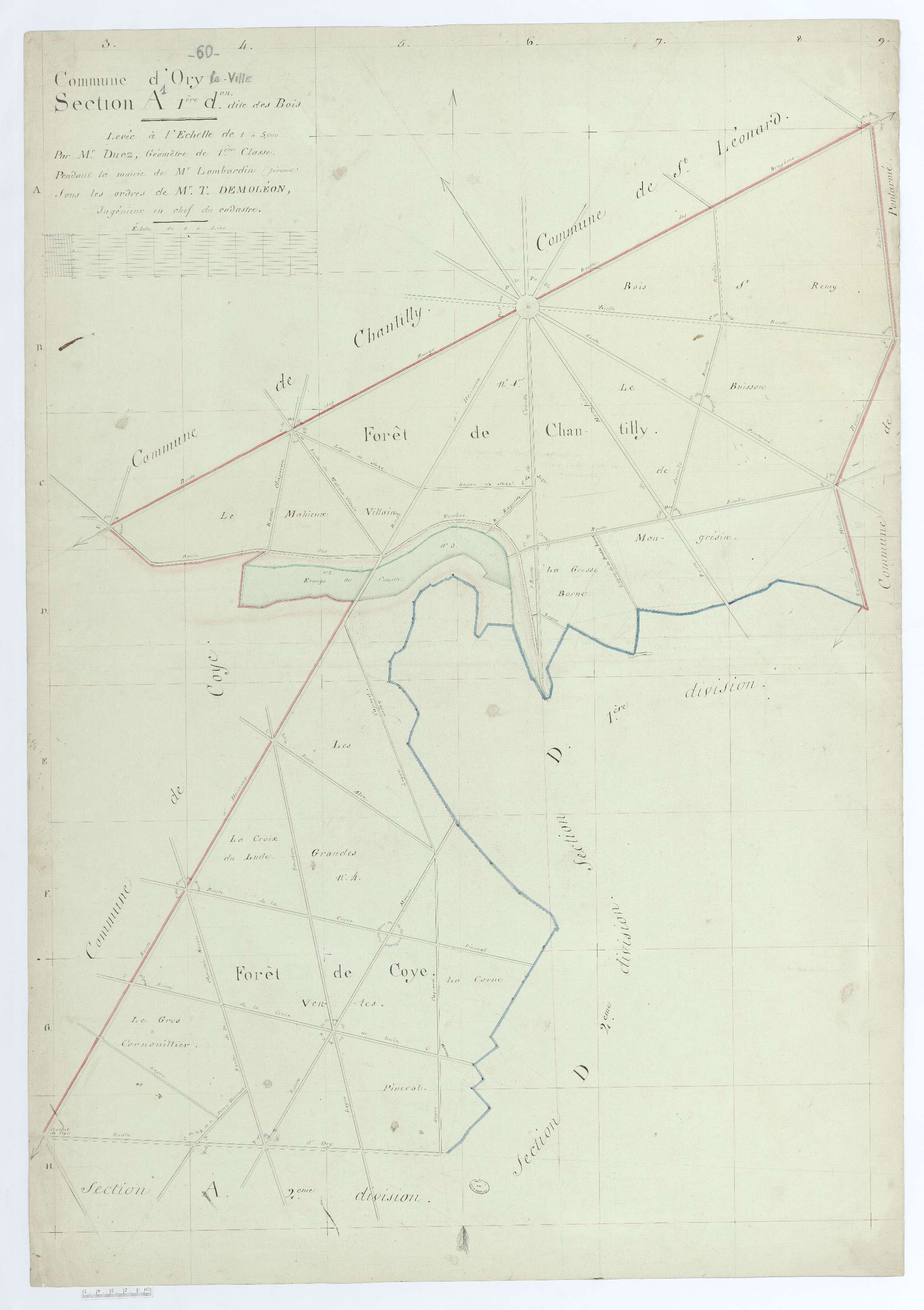 Orry-la-Ville - Cadastre napoléonien, section A1