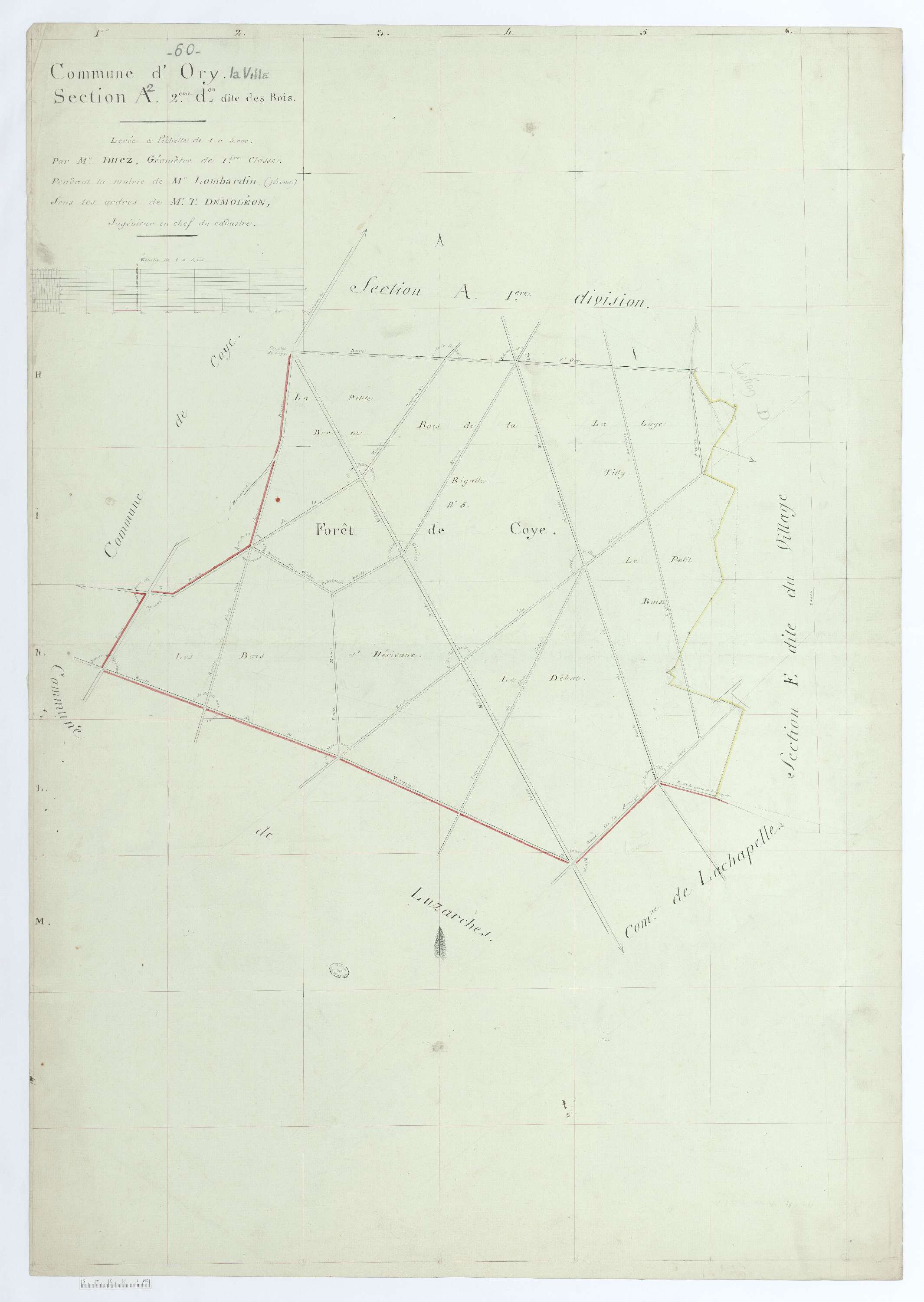 Orry-la-Ville - Cadastre napoléonien, section A2