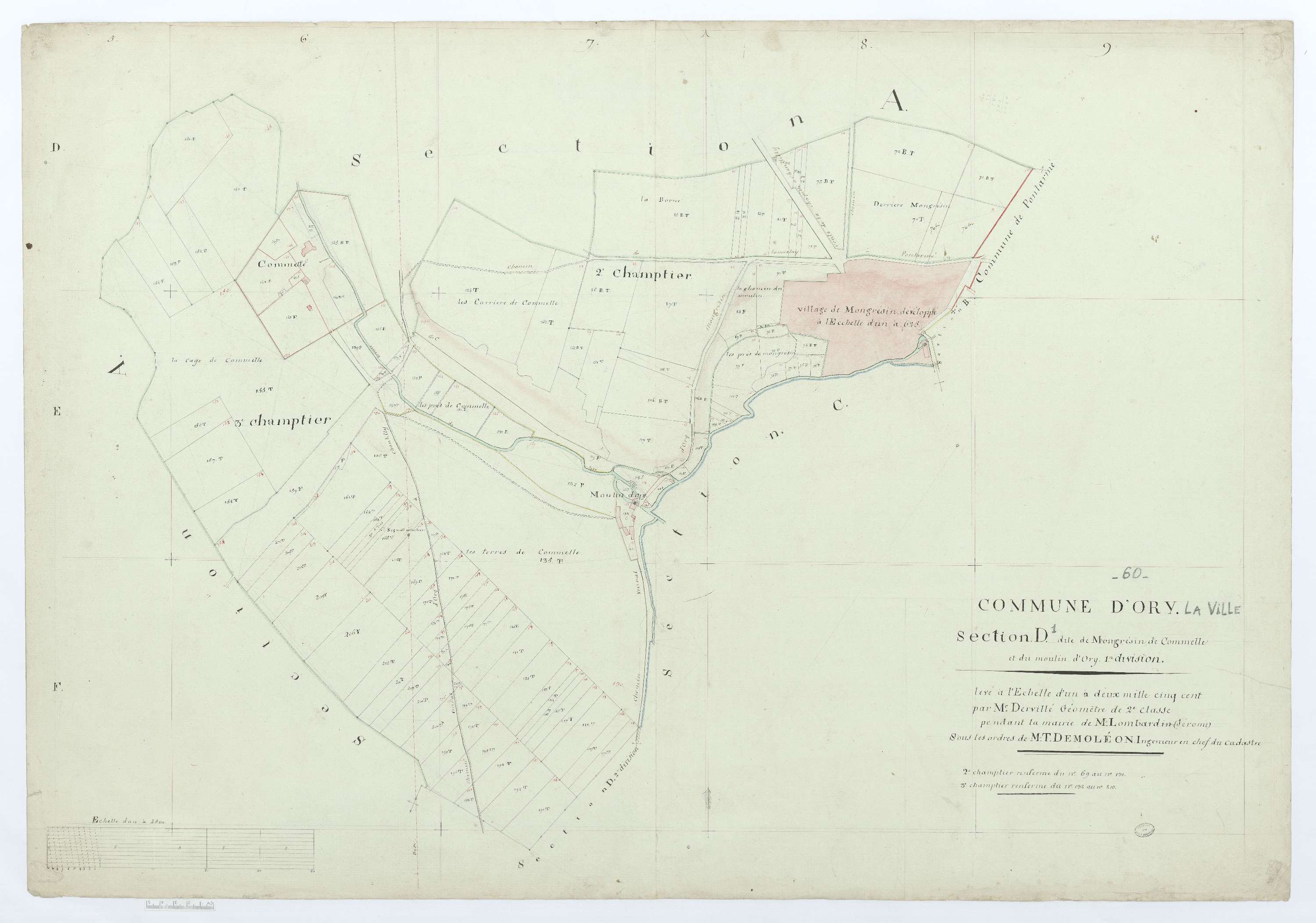 Orry-la-Ville - Cadastre napoléonien, section D1