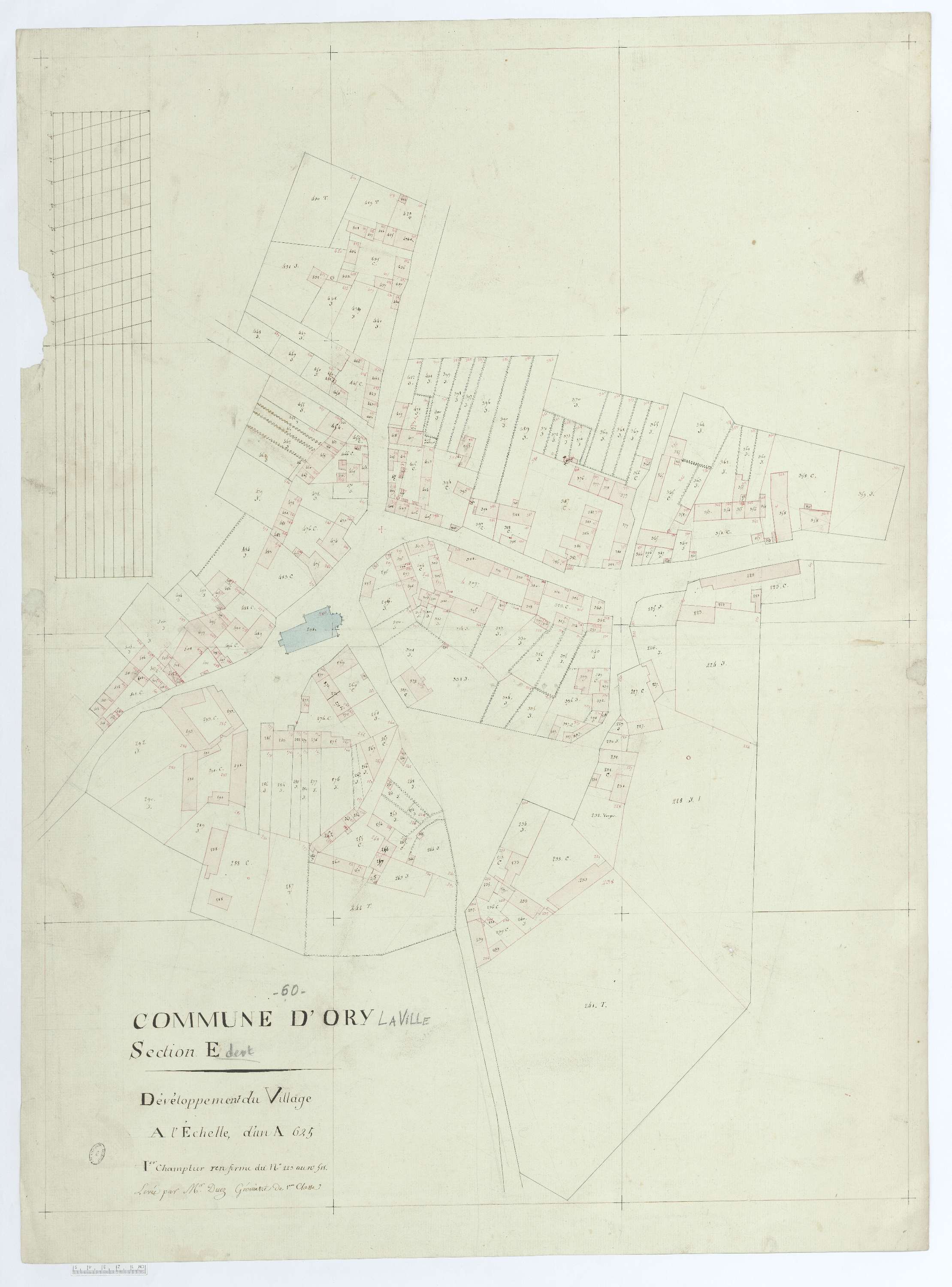 Orry-la-Ville - Cadastre napoléonien, développement de la section E