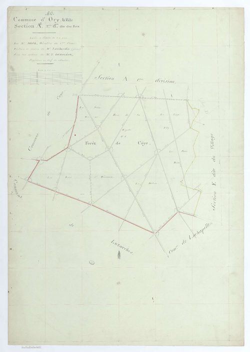 Orry-la-Ville - Cadastre napoléonien, section A2