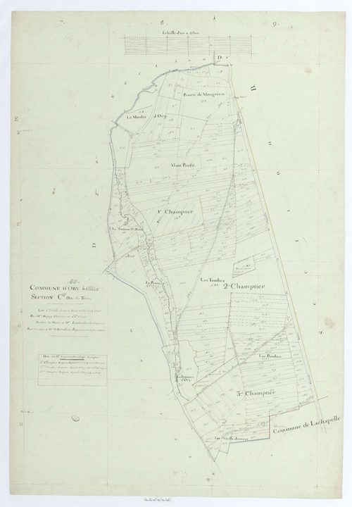 Orry-la-Ville - Cadastre napoléonien, section C, feuille unique