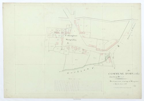 Orry-la-Ville - Cadastre napoléonien, développement de la section D1