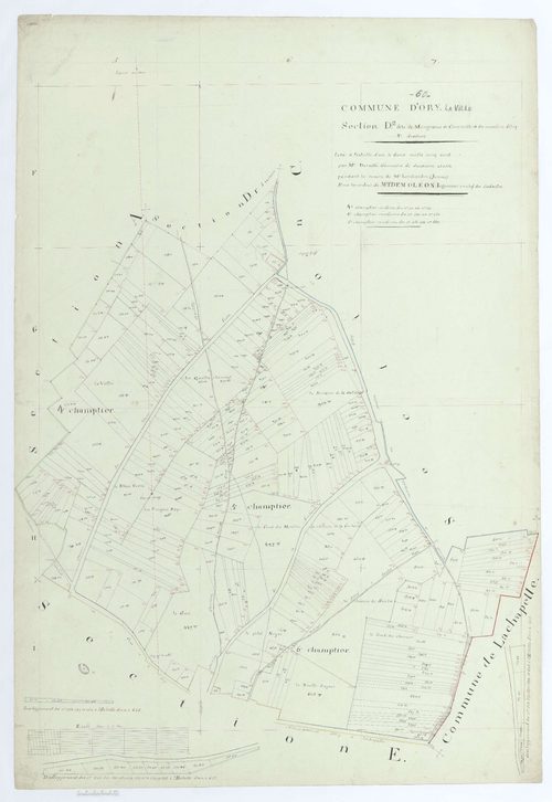 Orry-la-Ville - Cadastre napoléonien, section D2