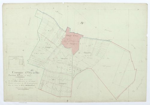 Orry-la-Ville - Cadastre napoléonien, section E, feuille unique