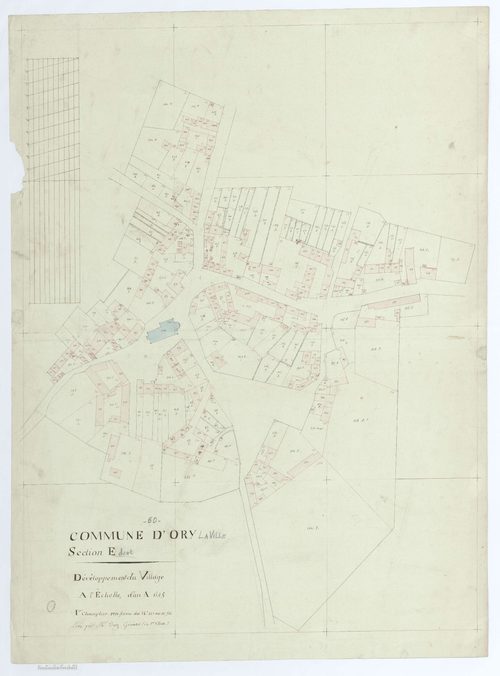 Orry-la-Ville - Cadastre napoléonien, développement de la section E