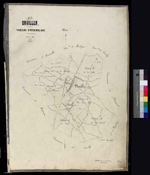 Orvillers-Sorel - Cadastre napoléonien, tableau d'assemblage