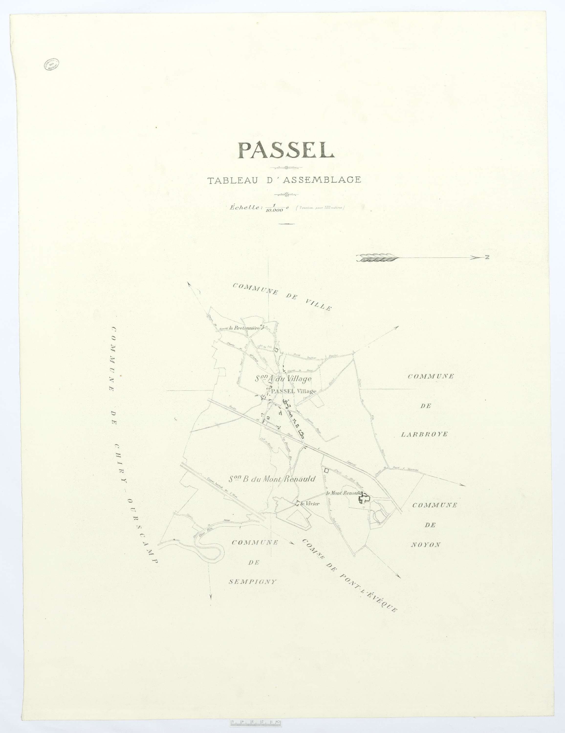 Passel - Cadastre napoléonien (copie), tableau d'assemblage