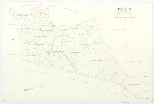 Passel - Cadastre napoléonien (copie), section A, feuille unique