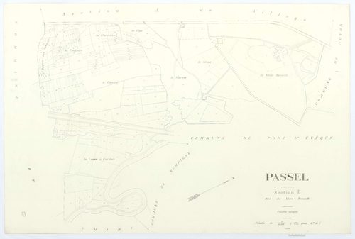 Passel - Cadastre napoléonien (copie), section B, feuille unique