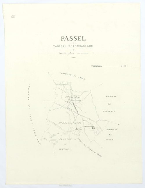 Passel - Cadastre napoléonien (copie), tableau d'assemblage