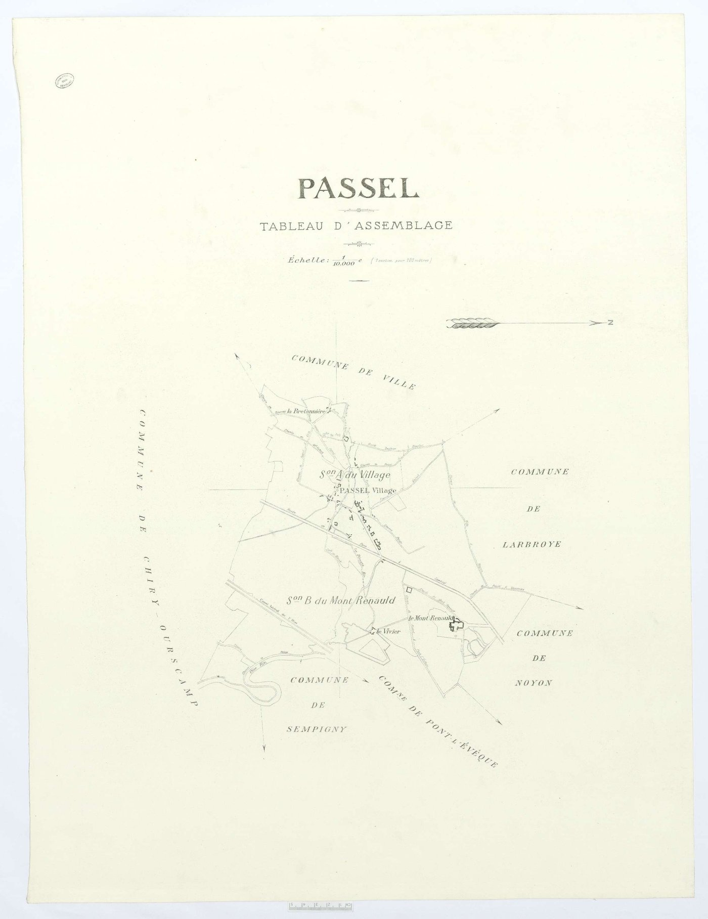 Passel - Cadastre napoléonien (copie), tableau d'assemblage