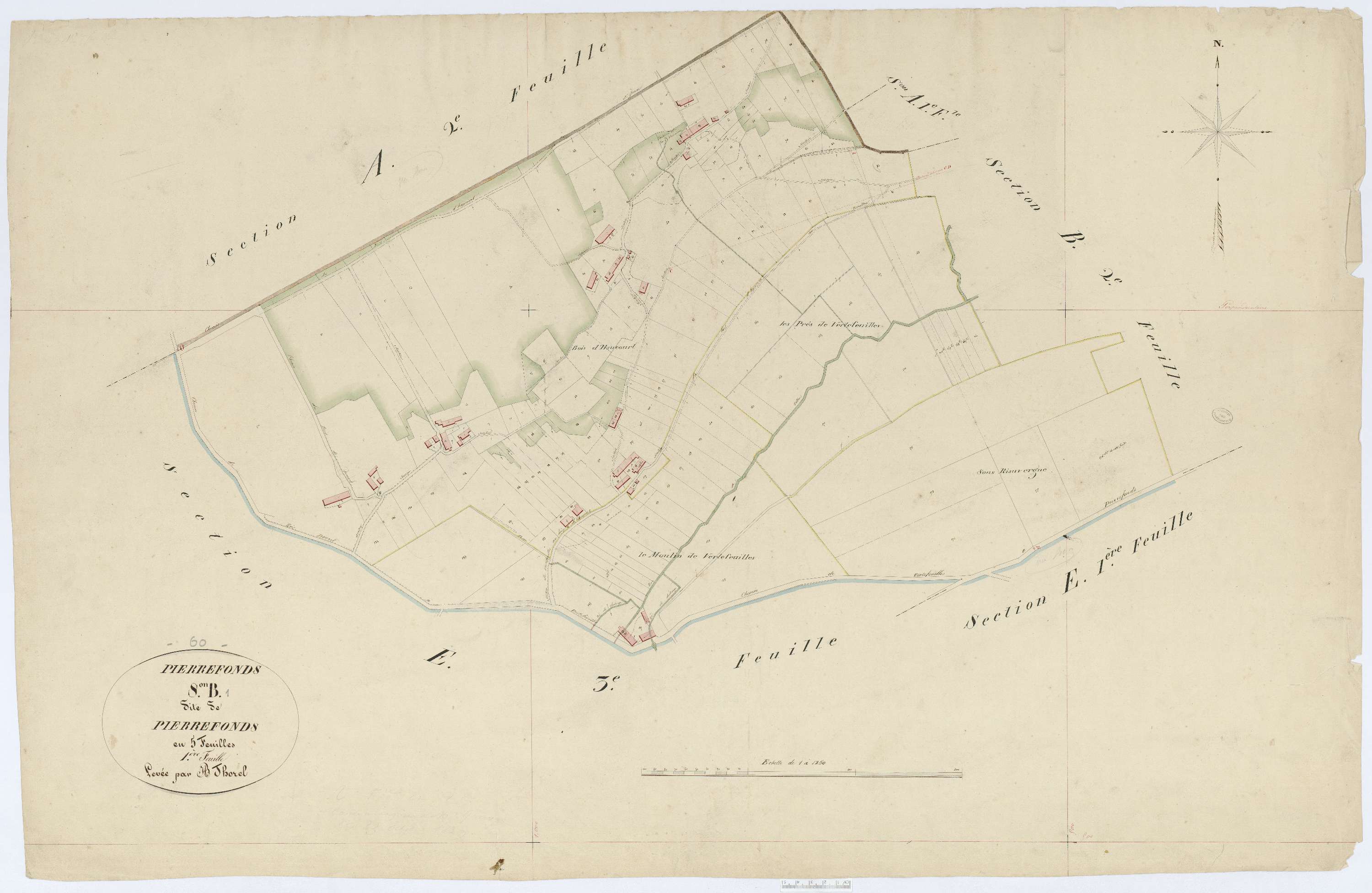 Pierrefonds - Cadastre napoléonien, section B1
