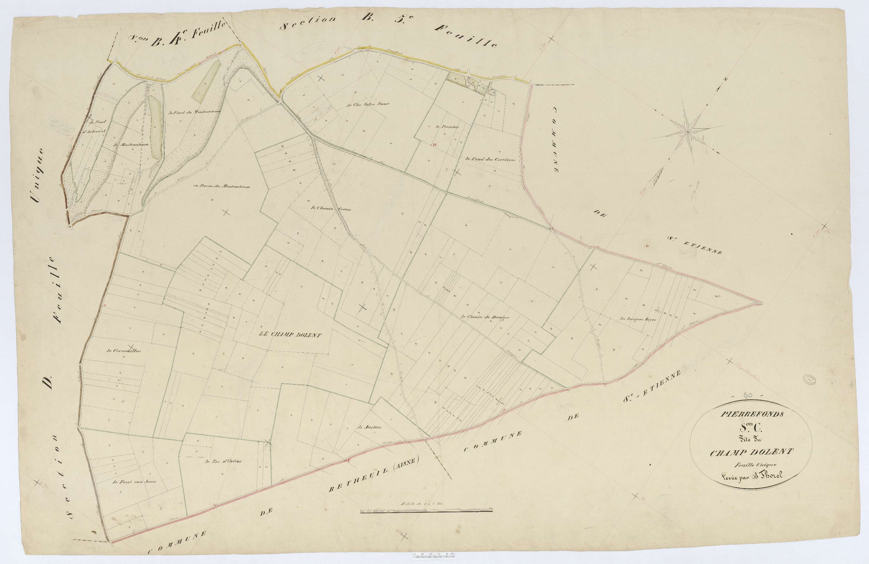 Pierrefonds - Cadastre napoléonien, section C, feuille unique