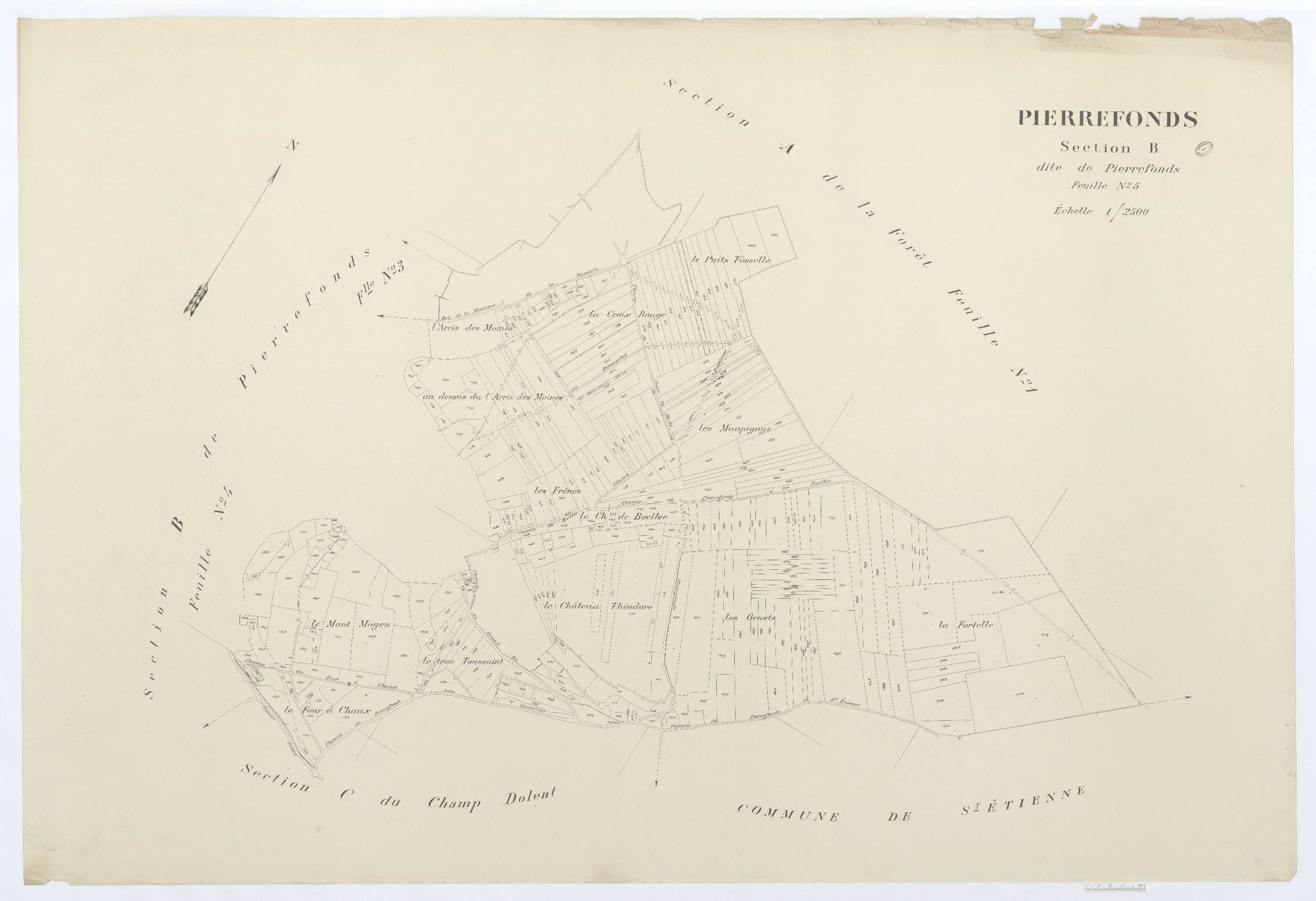 Pierrefonds - Cadastre napoléonien (copie), section B5