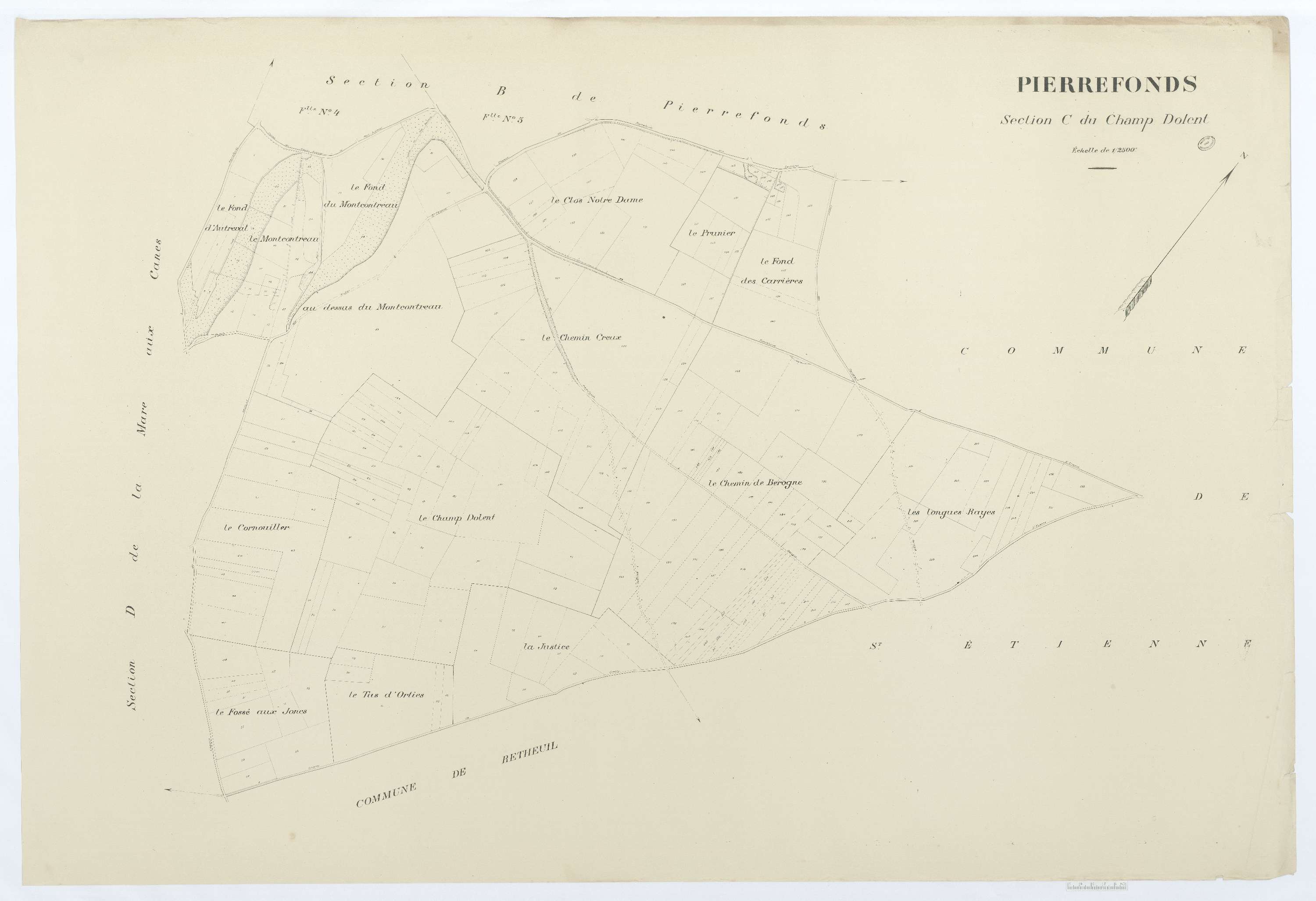 Pierrefonds - Cadastre napoléonien (copie), section C, feuille unique