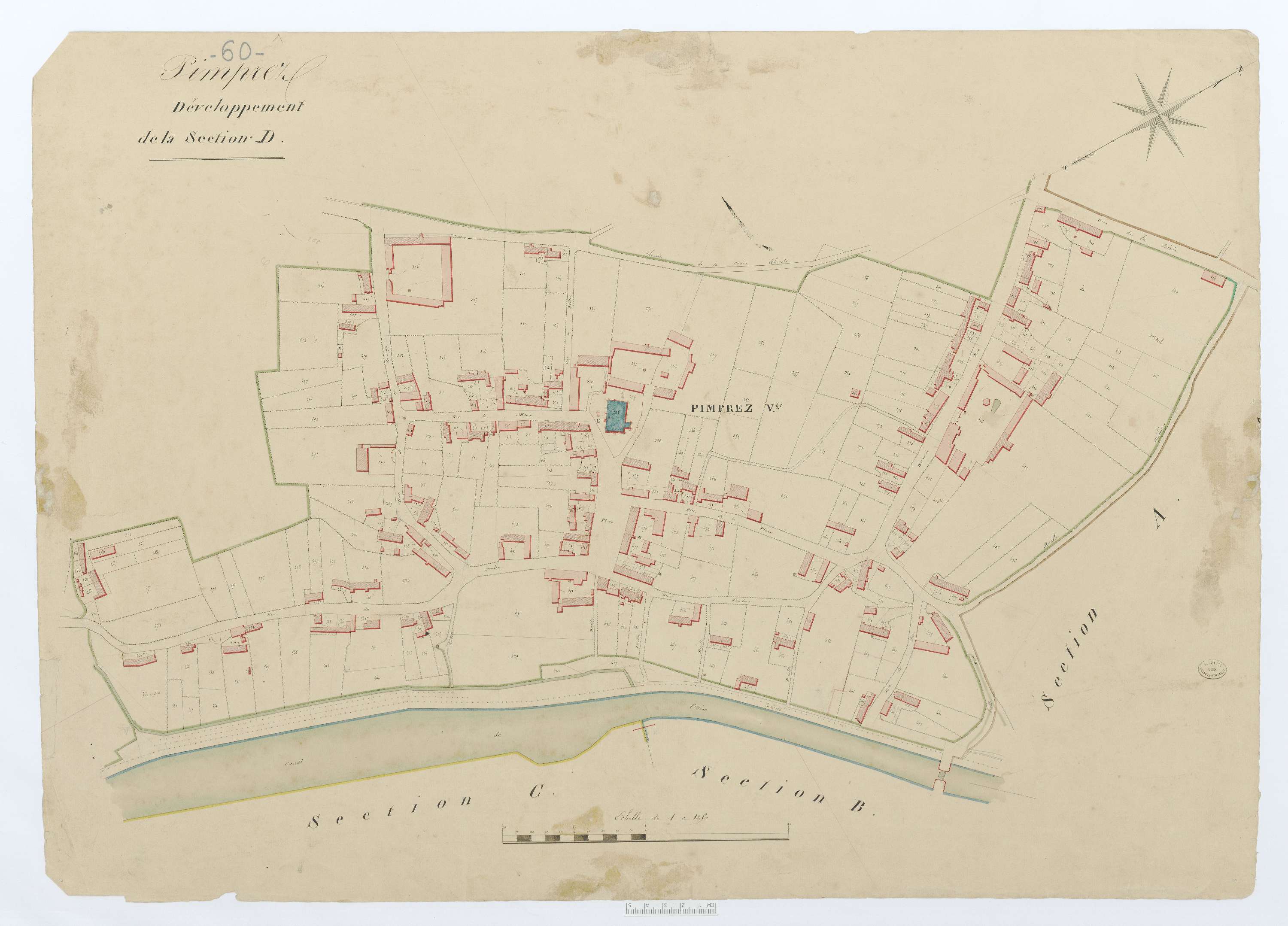 Pimprez - Cadastre napoléonien, développement de la section D
