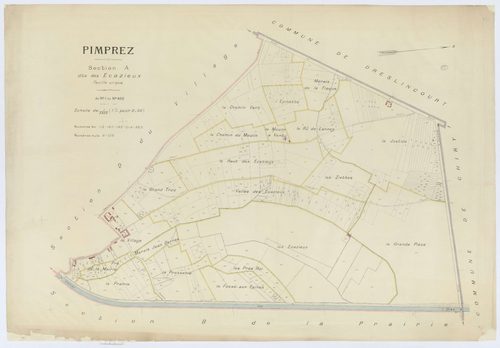 Pimprez - Cadastre napoléonien (copie), section A, feuille unique