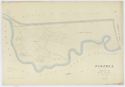 Pimprez - Cadastre napoléonien (copie), section B, feuille unique