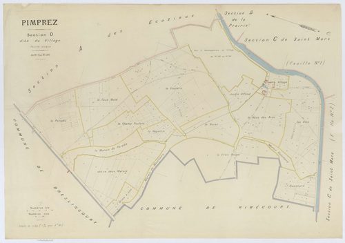 Pimprez - Cadastre napoléonien (copie), section D_1