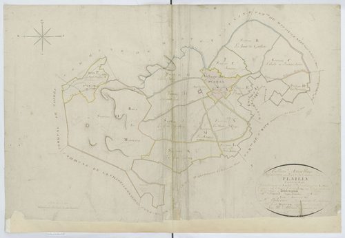 Plailly - Cadastre napoléonien, tableau d'assemblage