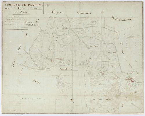 Plailly - Cadastre napoléonien, section P1