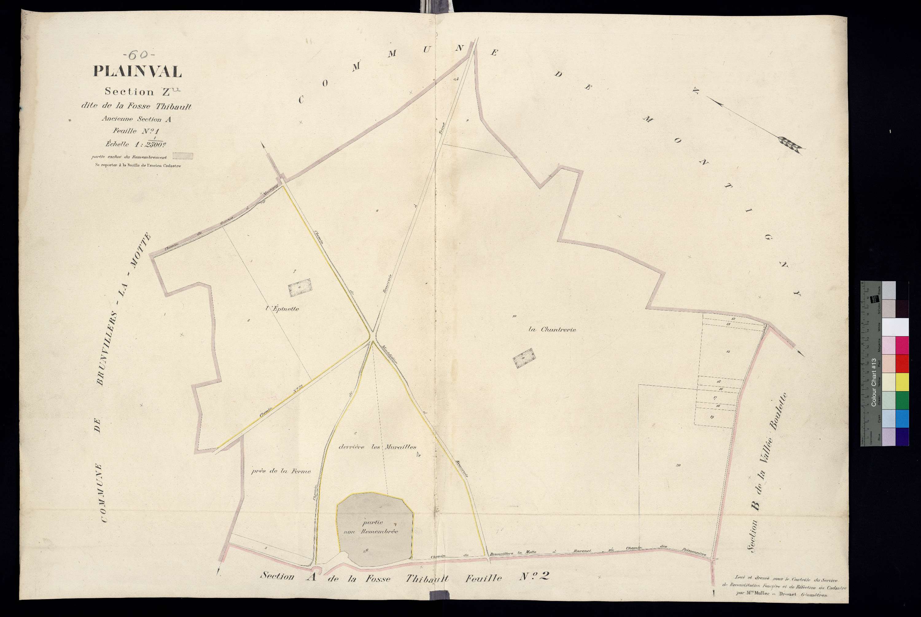 Plainval - Cadastre napoléonien, section Z, ancienne section A1