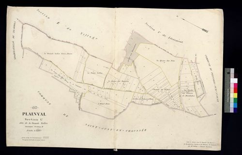 Plainval - Cadastre napoléonien, section U, ancienne section D