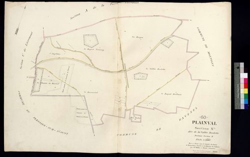 Plainval - Cadastre napoléonien, section X, ancienne section B