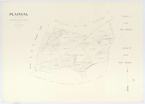 Plainval - Cadastre napoléonien (copie), section C, feuille unique