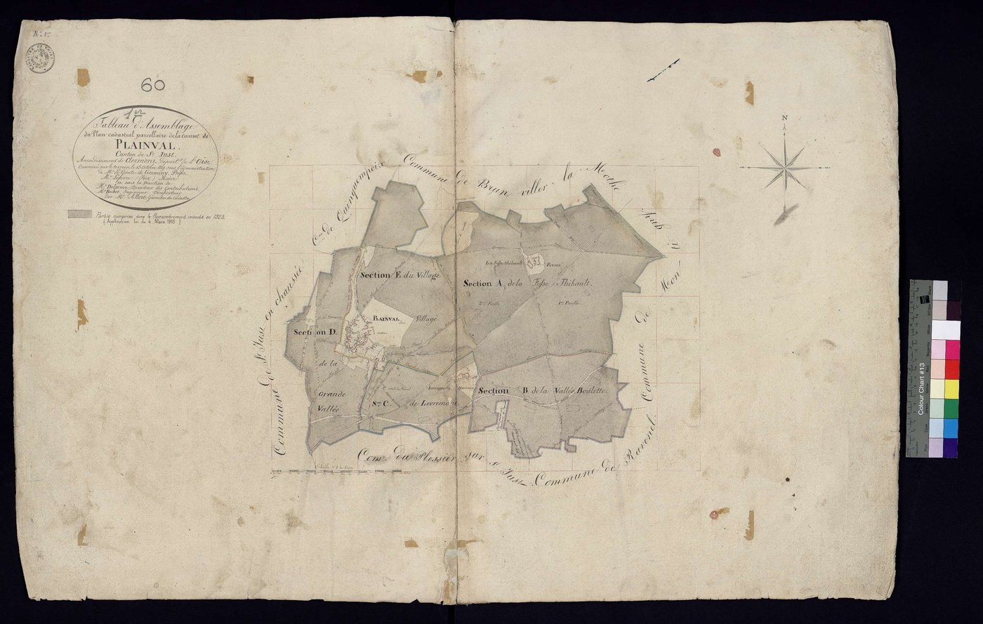 Plainval - Cadastre napoléonien, tableau d'assemblage