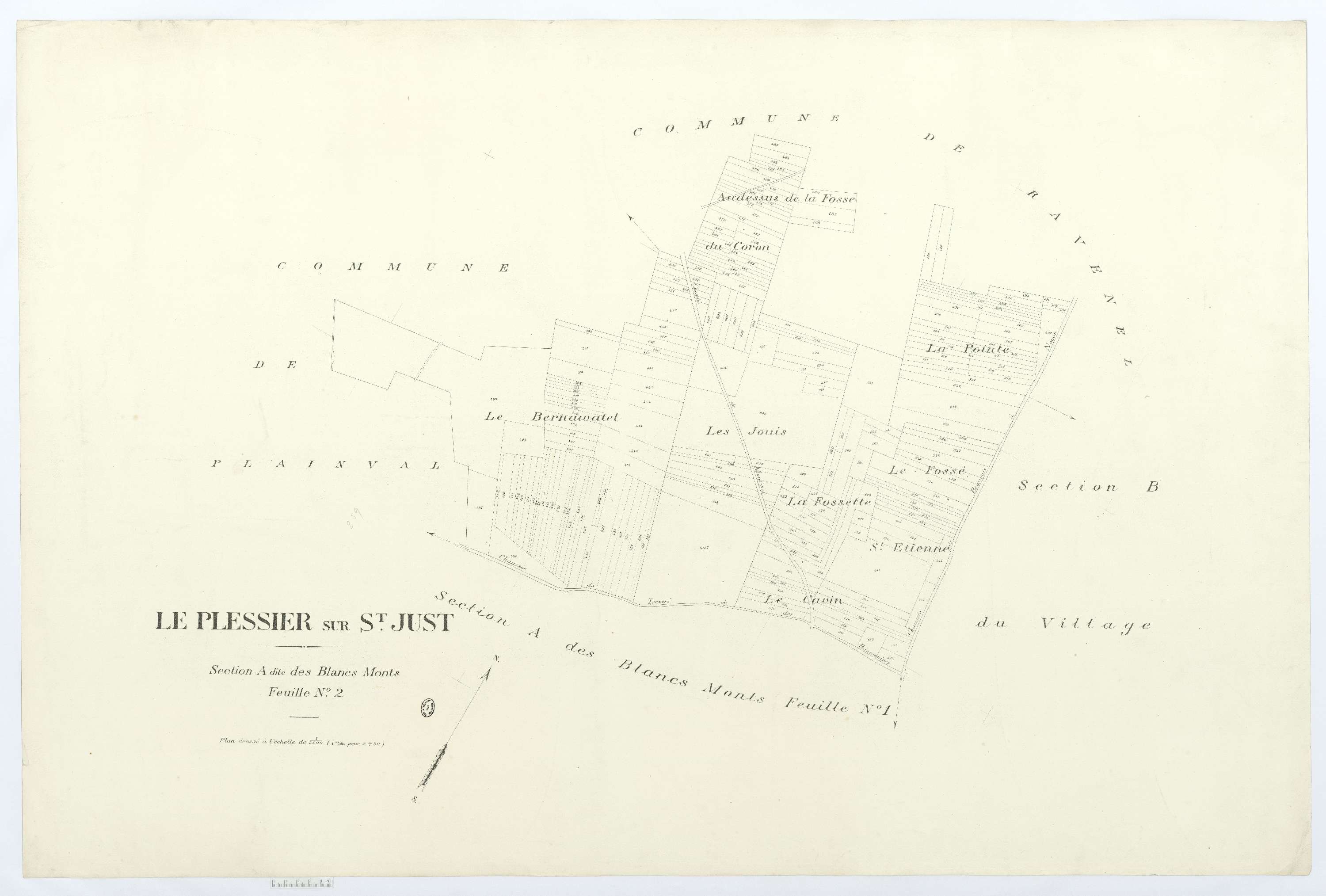 Le Plessier-sur-Saint-Just - Cadastre napoléonien (copie), section A2