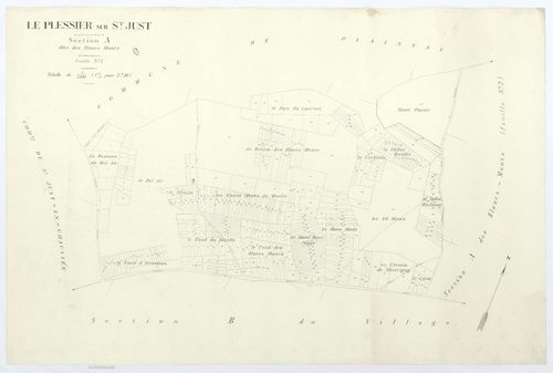 Le Plessier-sur-Saint-Just - Cadastre napoléonien (copie), section A1