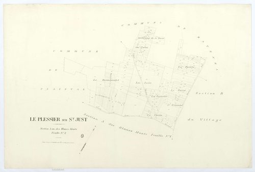 Le Plessier-sur-Saint-Just - Cadastre napoléonien (copie), section A2