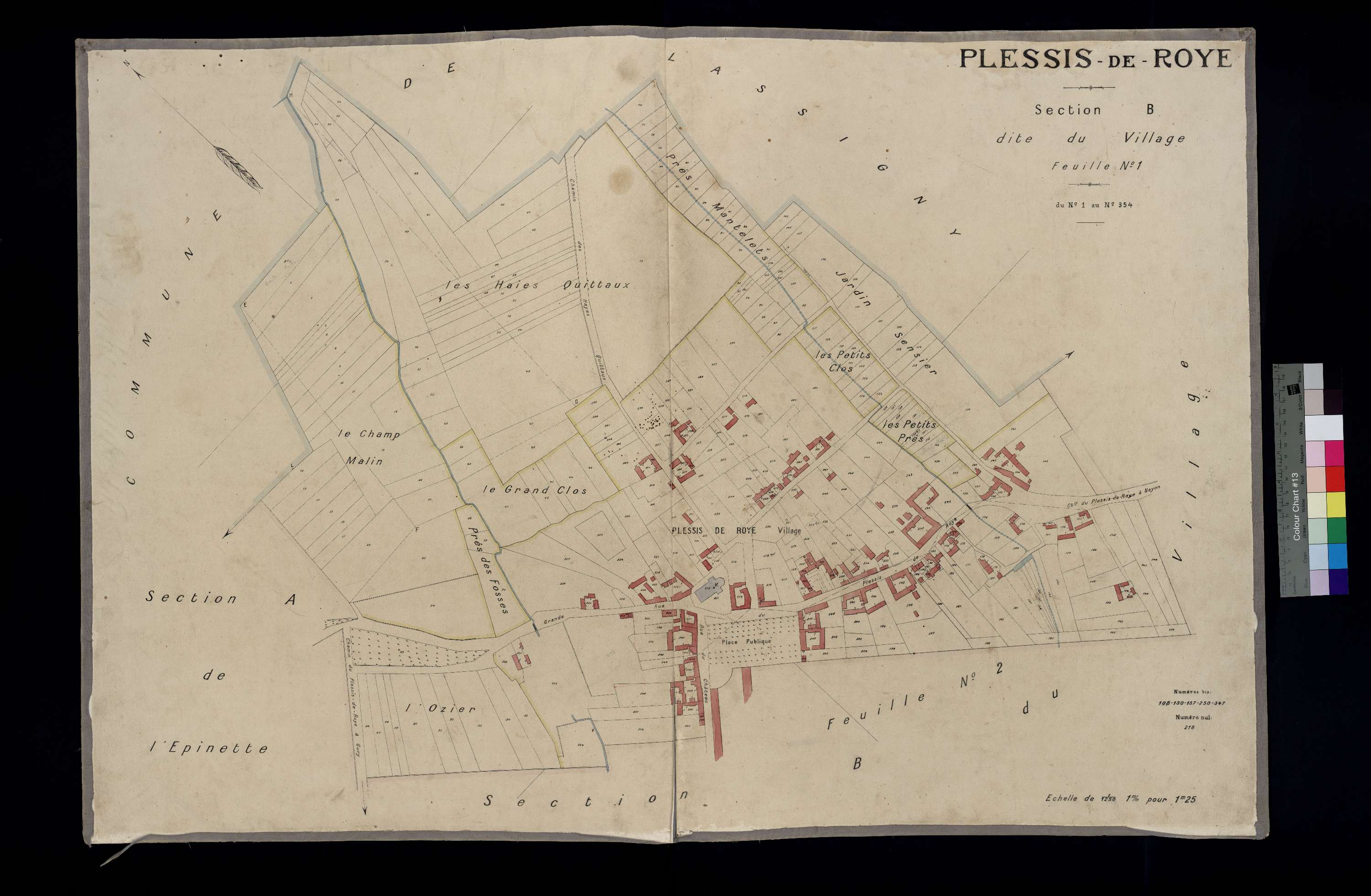 Plessis-de-Roye - Cadastre napoléonien, section B1