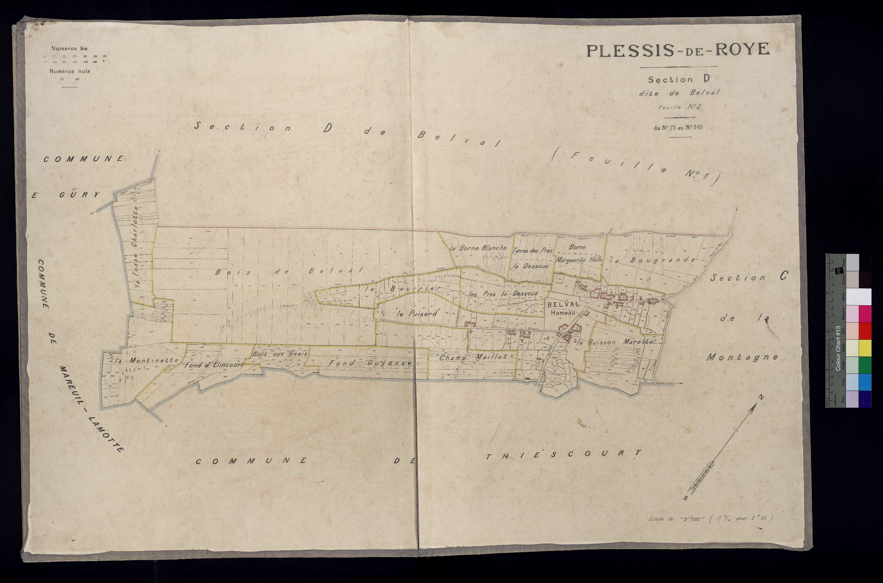 Plessis-de-Roye - Cadastre napoléonien, section D2