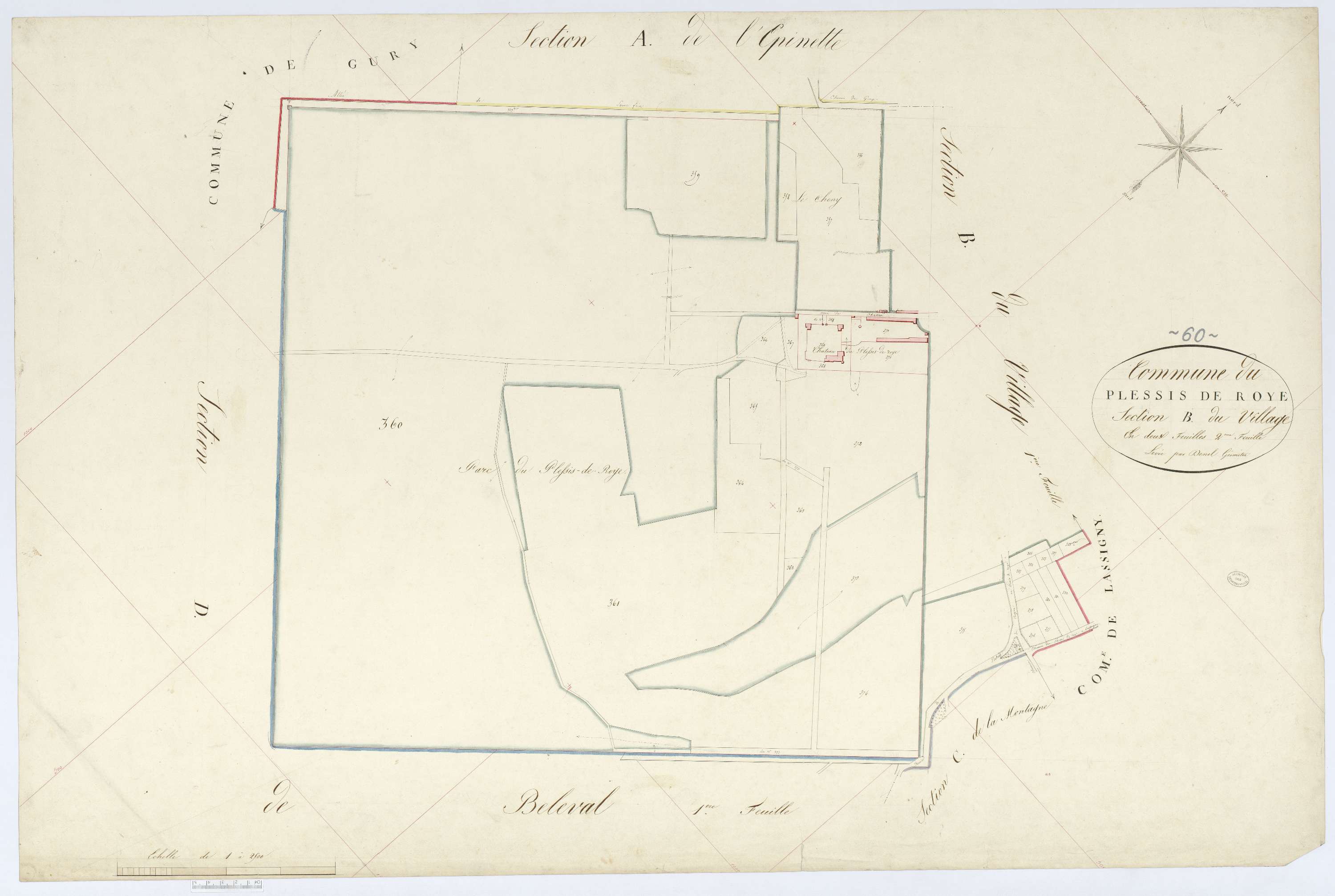 Plessis-de-Roye - Cadastre napoléonien, section B2