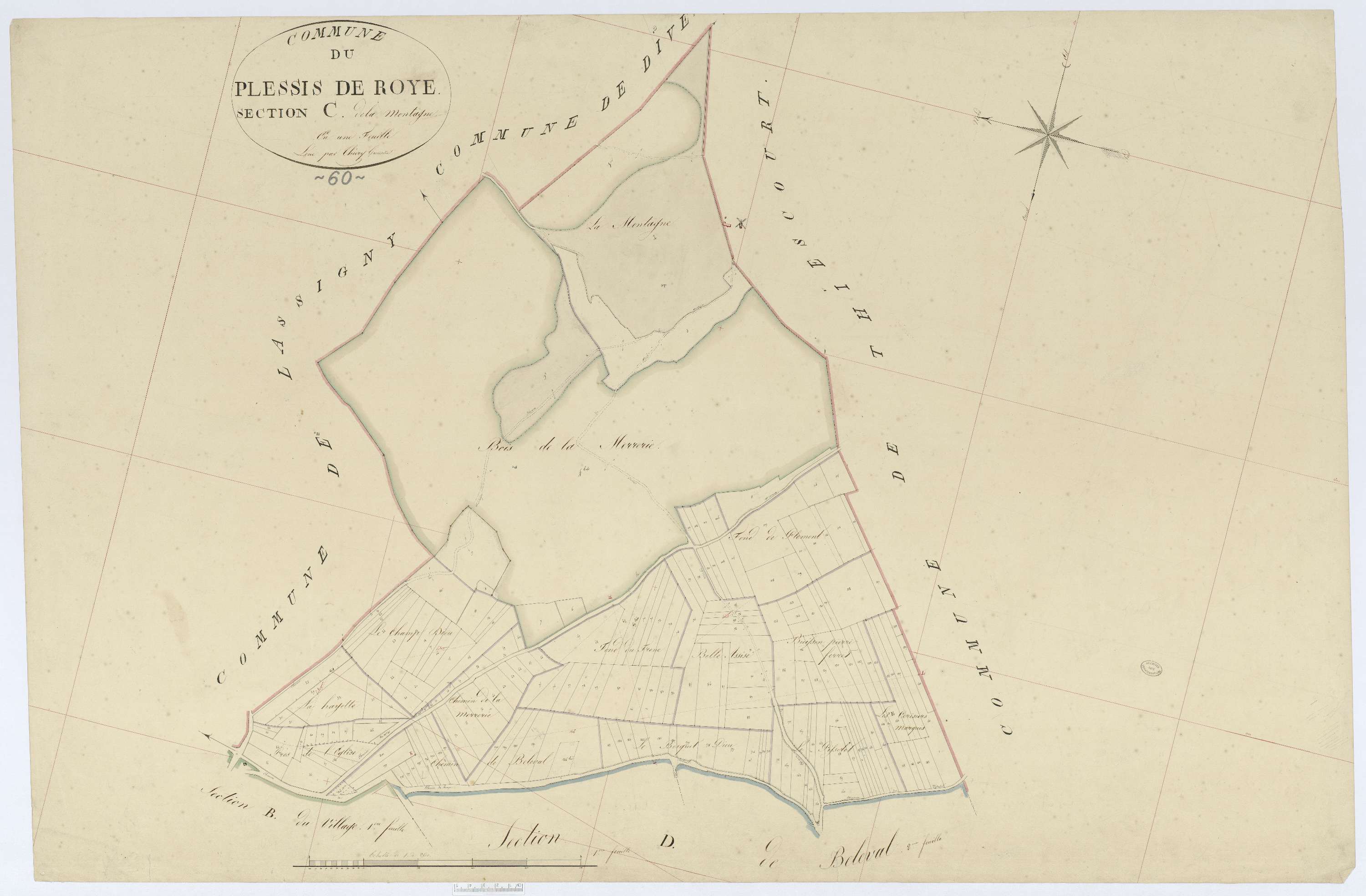 Plessis-de-Roye - Cadastre napoléonien, section C, feuille unique