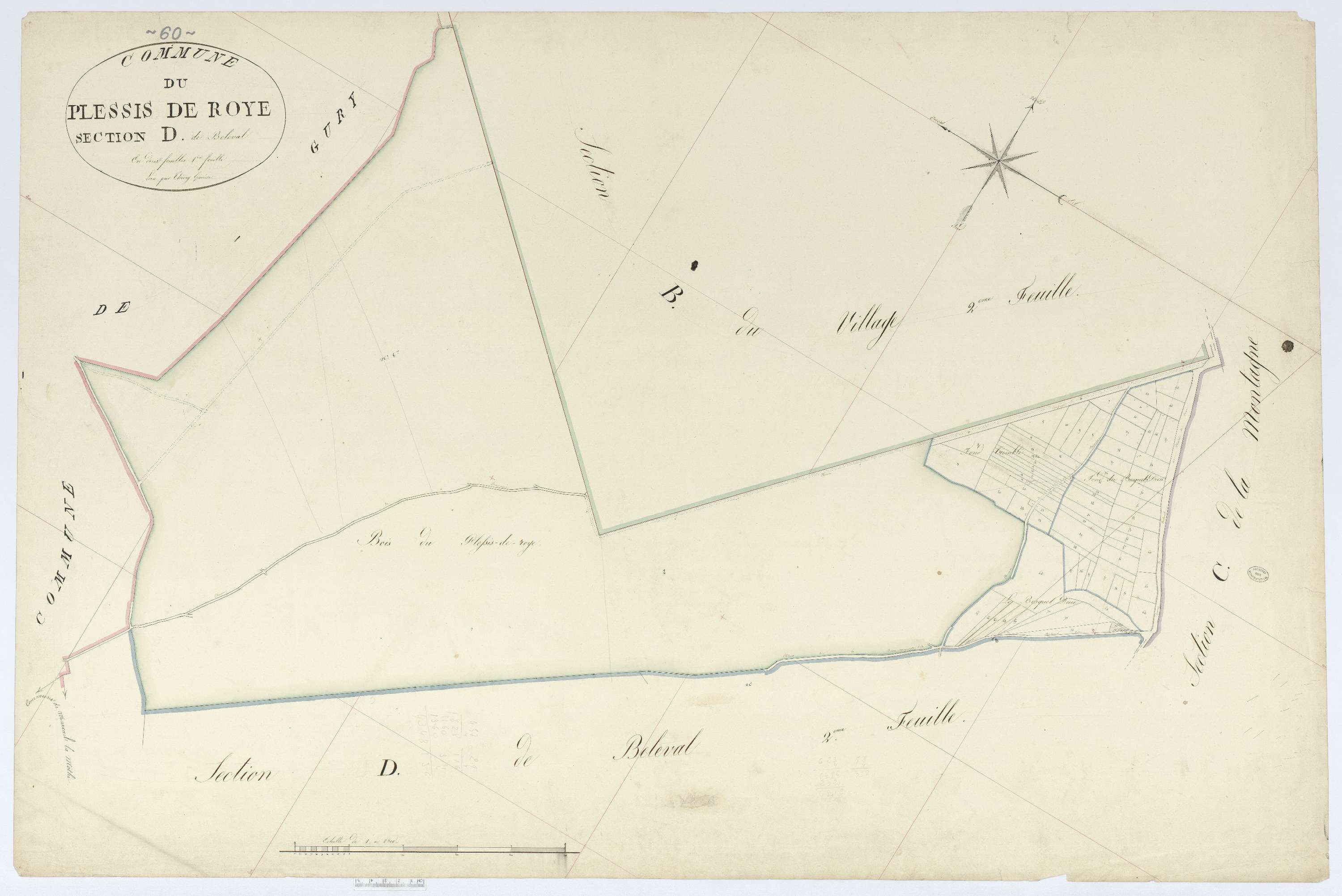 Plessis-de-Roye - Cadastre napoléonien, section D1
