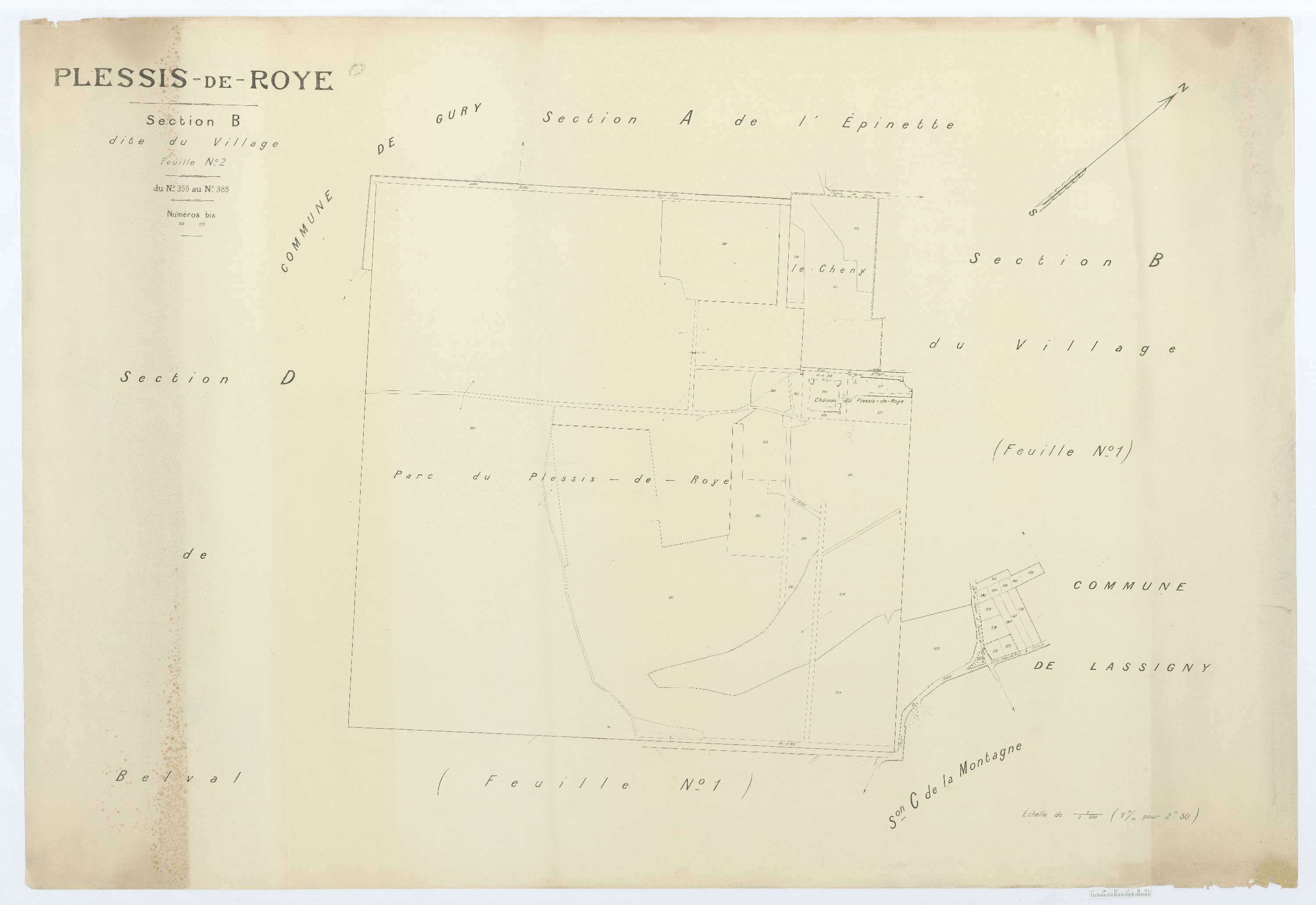Plessis-de-Roye - Cadastre napoléonien (copie), section B2