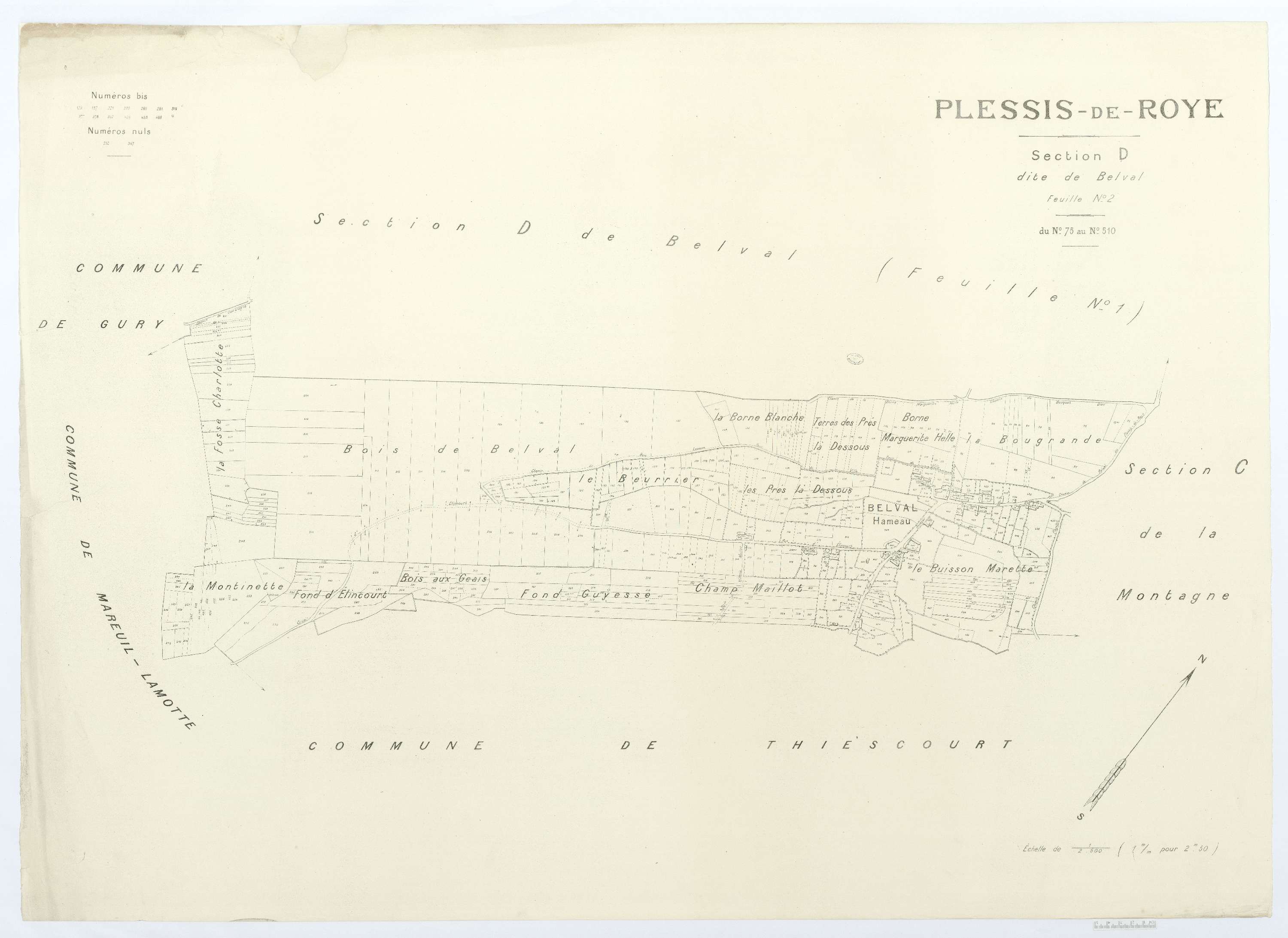 Plessis-de-Roye - Cadastre napoléonien (copie), section D2