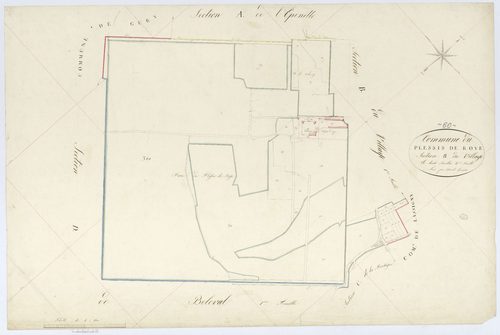 Plessis-de-Roye - Cadastre napoléonien, section B2