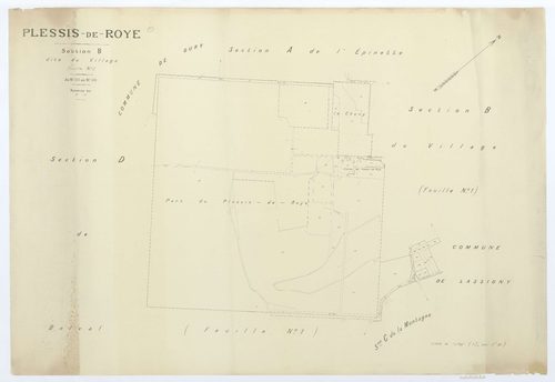 Plessis-de-Roye - Cadastre napoléonien (copie), section B2