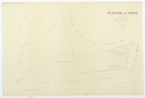 Plessis-de-Roye - Cadastre napoléonien (copie), section D1