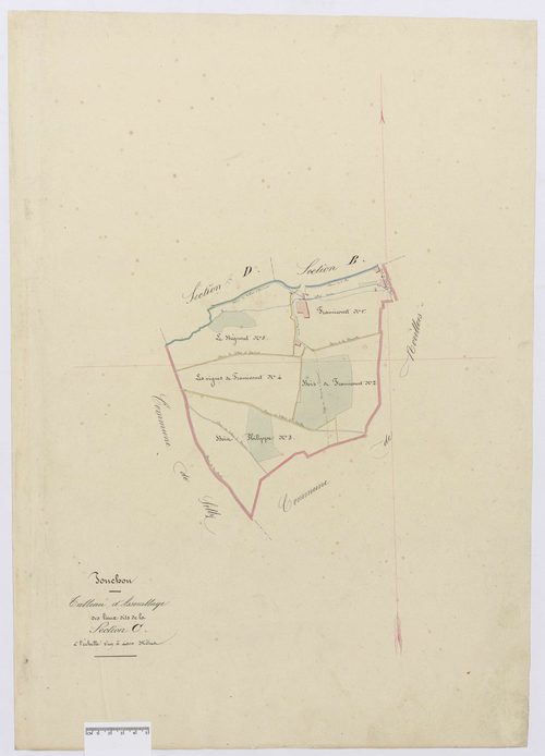 Ponchon - Cadastre napoléonien, tableau d'assemblage de la section C