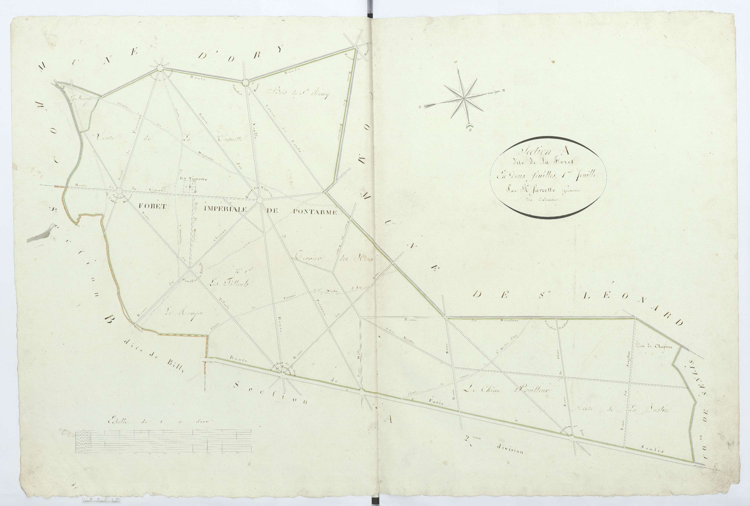 Pontarmé - Cadastre napoléonien, section A1