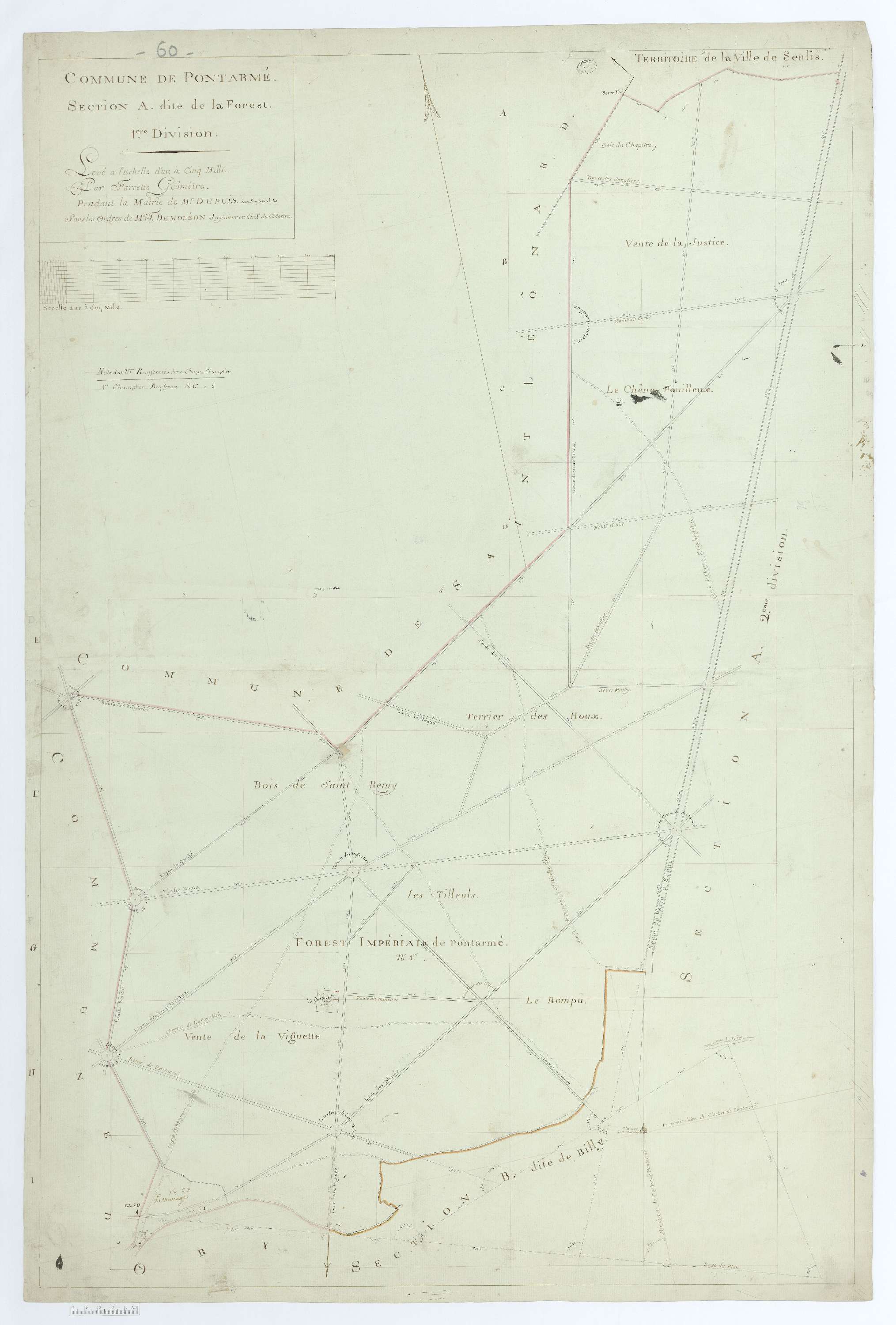 Pontarmé - Cadastre napoléonien, section A1